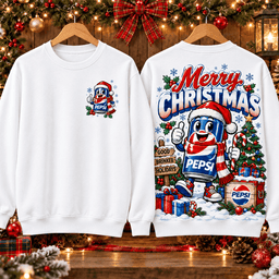 Pepsi Merry Christmas 3D T-Shirt NTH1 - Sweatshirt White