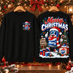 Pepsi Merry Christmas 3D T-Shirt NTH1 - Sweatshirt Black