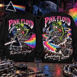 Rat Fink x Pink Floyd – The Dark Side Of The Garage Psychedelic Rock T-Shirt NNK - Sweatshirt Black