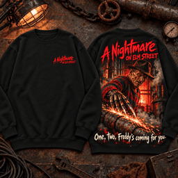A Nightmare on Elm Street Freddy Krueger Inferno Premium T-Shirt for Classic Horror Fans TD - Sweatshirt Black