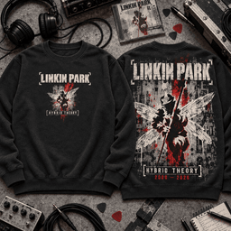 Linkin Park Hybrid Theory Winged Soldier Premium T-Shirt for Fans Who Still Feel Every Note TD - Sweatshirt Black