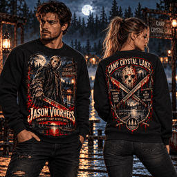 Jason Voorhees Friday The 13th Camp Crystal Lake Horror Summer Camp 3D Shirt NHH - Sweatshirt Black