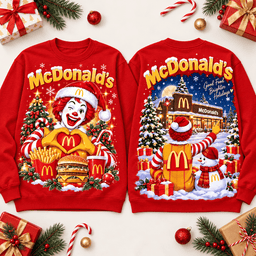 McDonalds Christmas Burger 3D Shirt NTH1 - Sweatshirt Red