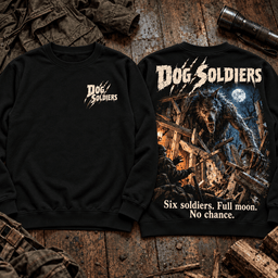 Dog Soldiers Full Moon Werewolf Premium Dog T-Shirt for Fans of Cult British Horror TD - Sweatshirt Forest Green