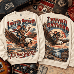 Lynyrd Skynyrd Rat Fink Free Bird 3D Shirt For Southern Rock Lovers NNK - Sweatshirt Black