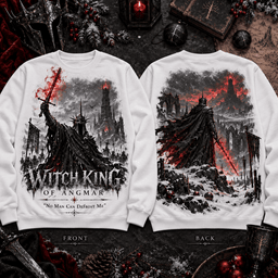 Witch King Of Angmar Dark Christmas 3D Shirt For LOTR Lovers NNK - Sweatshirt White