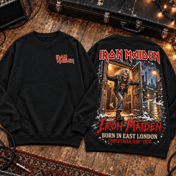 Iron Maiden Snowy East London Eddie Premium T-Shirt for Heavy Metal Holiday Nights TD - Sweatshirt Black
