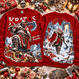 God Of War Kratos Frozen Fury Christmas 3D Shirt For Gaming Lovers NNK - Sweatshirt Black