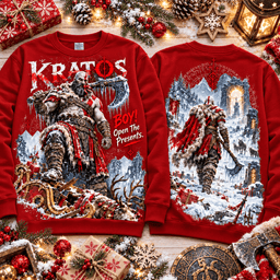 God Of War Kratos Frozen Fury Christmas 3D Shirt For Gaming Lovers NNK - Sweatshirt White