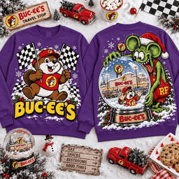 Buc-ee's Rat Fink Christmas Snow Globe Nightmare 3D Shirt For Rat Fink Lovers NNK - Sweatshirt Royal Purple
