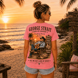 George Strait Sunset Scene T-Shirt for Country Music Lovers