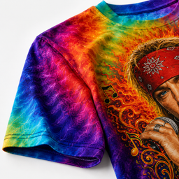 Bret Michaels Rainbow Flame 3D Shirt for Rock Legends Fans