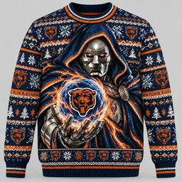 Chicago Bears Merch Doctor Doom Ugly Christmas Sweater Winter Clothes Xmas Football Sweater
