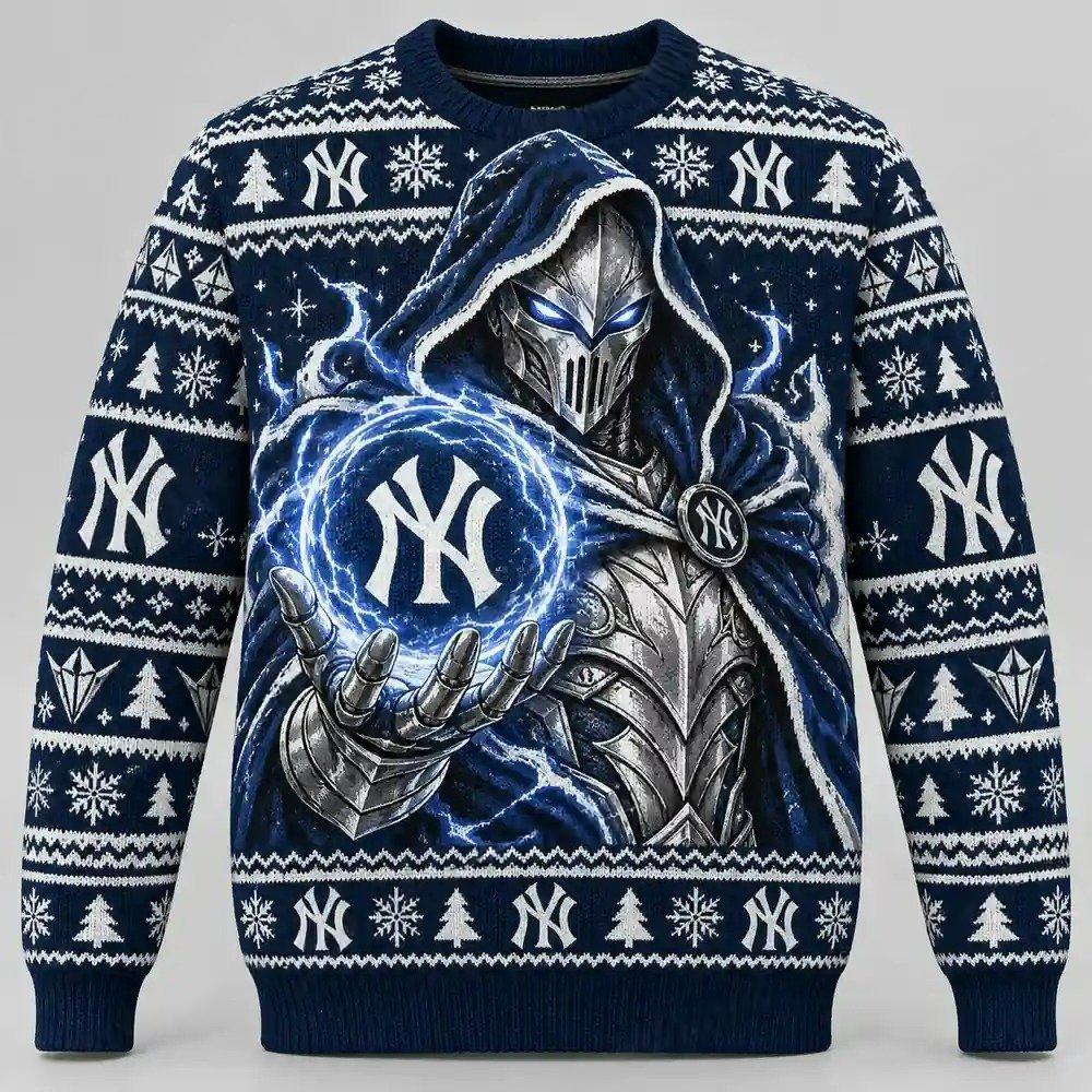 New York Yankees Merch X Doomsday Doctor Doom Ugly Christmas Sweater Cold Weather Clothes