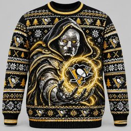 Pittsburgh Penguins Merch NHL X Doomsday Doctor Doom Ugly Christmas Sweater Christmas Gifts