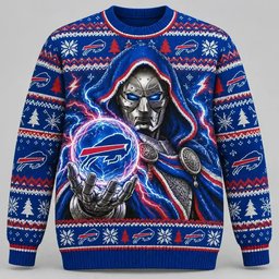 Buffalo Bills Merch Doctor Doom Ugly Christmas Sweater Casual Christmas Outfits Ideas