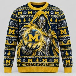 Michigan Wolverines Merch X Doomsday Doctor Doom Ugly Christmas Sweater Casual Christmas Outfits