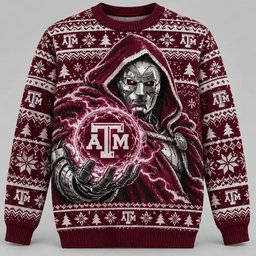 Texas AM Aggies Merch Doctor Doom Doomsday Ugly Christmas Sweater Christmas Vacation Clothing