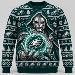Philadelphia Eagles Merch X Doomsday Doctor Doom Ugly Christmas Sweater Clothes For Christmas
