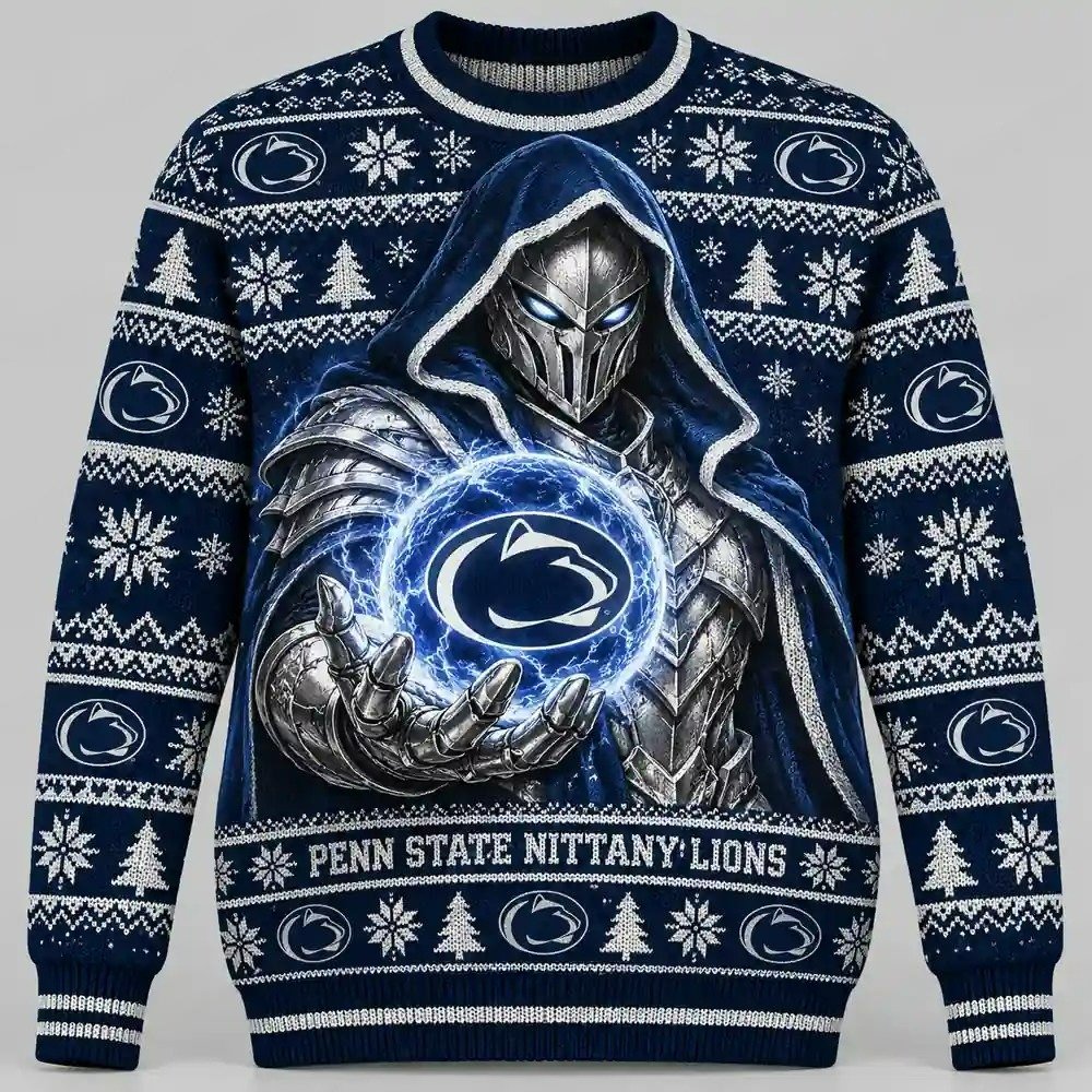 Penn State Nittany Lions Merch X Doomsday Doctor Doom Ugly Christmas Sweater Xmas Apparel