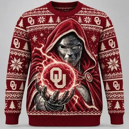 Oklahoma Sooners Merch X Doomsday Doctor Doom Ugly Christmas Sweater Warm Clothes Xmas Gifts