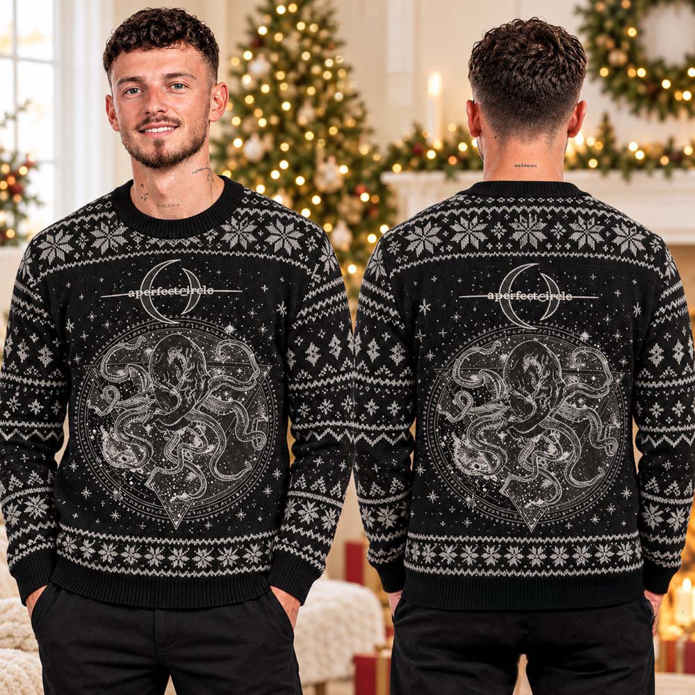 A Perfect Circle Merch Celestial Octopus UGly Christmas Sweater Rock Band Xmas Clothes