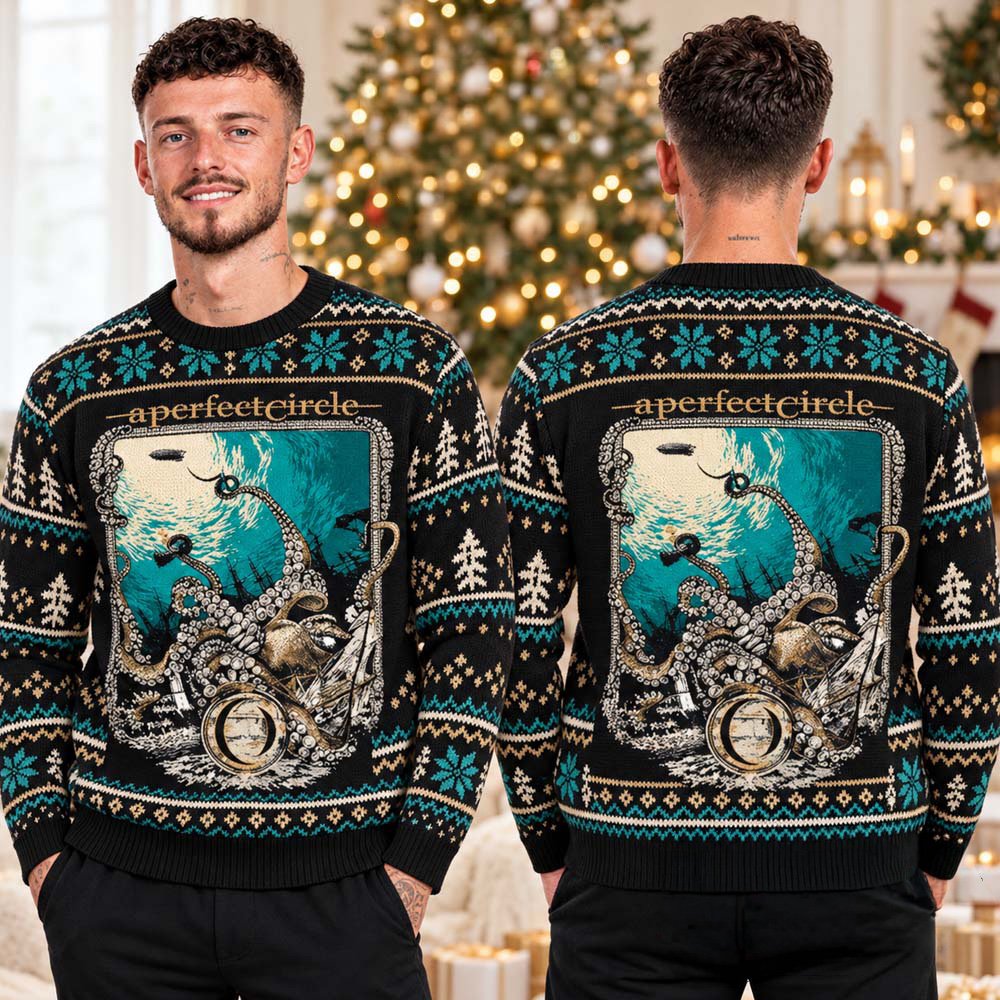 A Perfect Circle Merch The Depths Ugly Christmas Sweater Festive Outfits Xmas Apparel