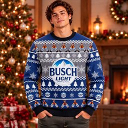 Busch Light Beer Xmas Cheers Ugly Christmas Sweater Xmas Party Outfits Gifts Ideas