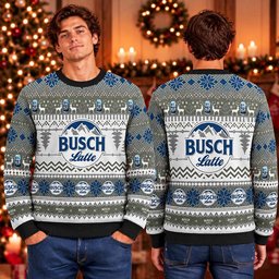 Busch Latte Ugly Christmas Sweater Casual Christmas Party Outfits Ideas Xmas Gifts