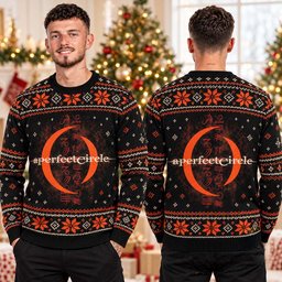 A Perfect Circle Merch Mer De Noms Black Ugly Christmas Sweater Festive Clothing Gifts
