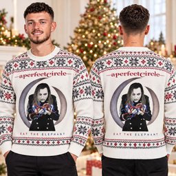 A Perfect Circle Merch Eat The Elephant Ugly Christmas Sweater Holiday Attire Xmas Gifts