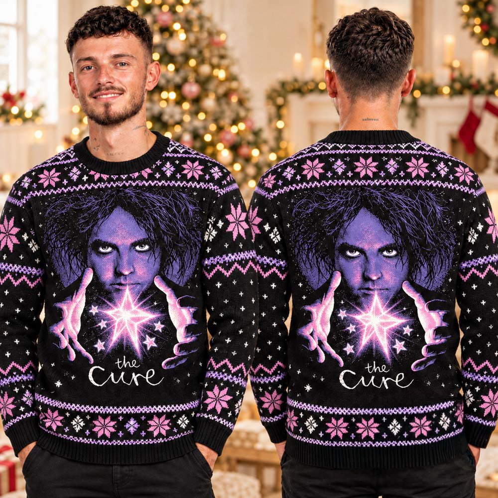 The Cure Merch Robert Smith Ugly Christmas Sweater Xmas Party Outfits Ideas Xmas Presents