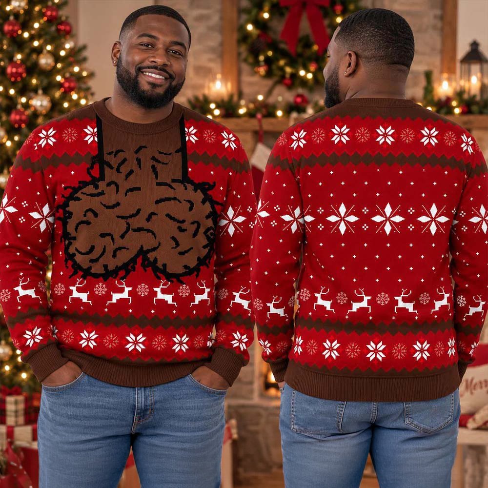 Black Cock Dick Head Funny Ugly Christmas Sweater Festive Holiday Clothing Xmas Clothes