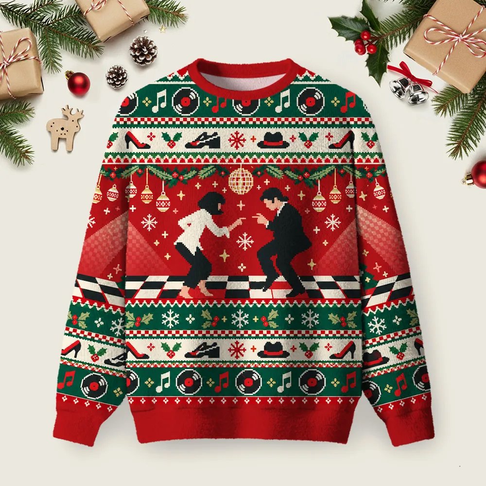 90s Cult Cinema Twist Dance Ugly Christmas Sweater Casual Christmas Party Outfits Xmas Gifts.png