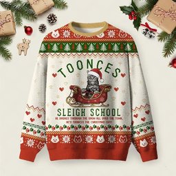 67 Toonces Sleigh School Ugly Christmas Sweater Winter Apparel Xmas Attire Gifts Ideas.jpeg