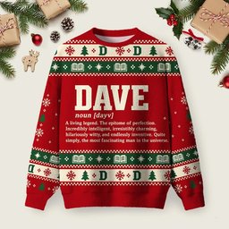 Dave Definition Funny Dave Ugly Christmas Sweater Warm Clothes Xmas Apparel Gifts.png