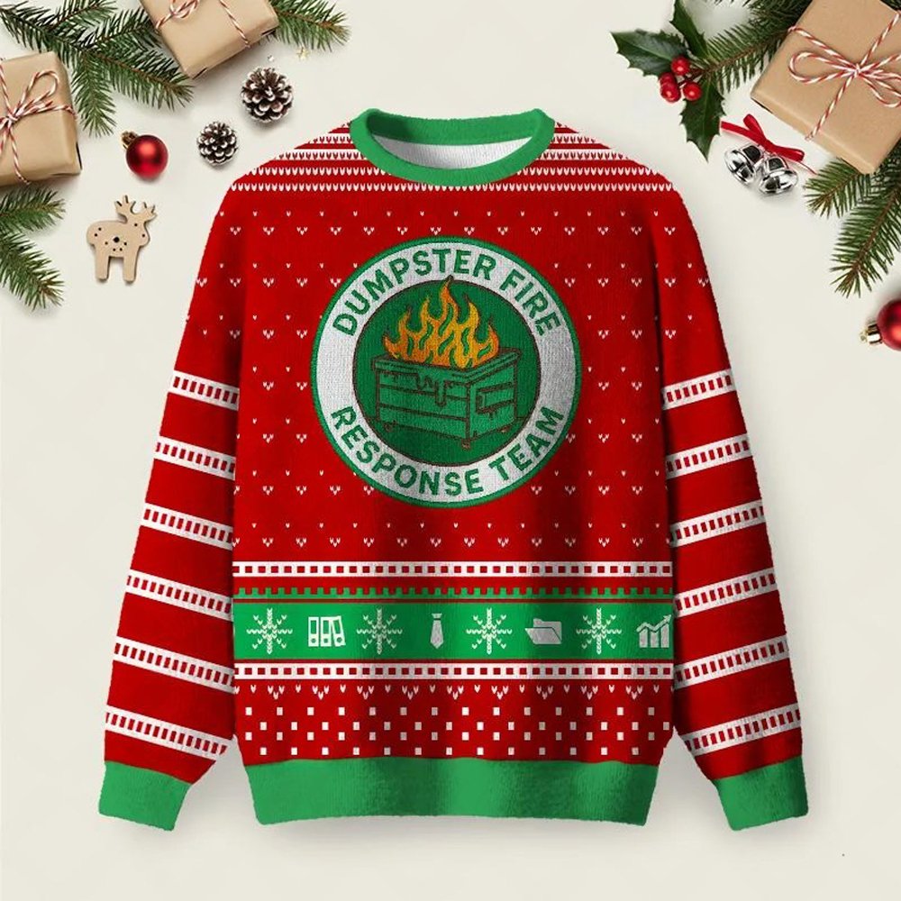 Dumpster Fire Response Team Red Ugly Christmas Sweater Winter Clothes Christmas Apparel.jpeg