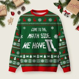 Come To The Math Side We Have PI Green Ugly Christmas Sweater Xmas Attire Gifts.png