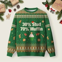 30 Stud 70 Muffin Ugly Christmas Sweater Xmas Clothing Ideas Christmas Outfits Gifts.png
