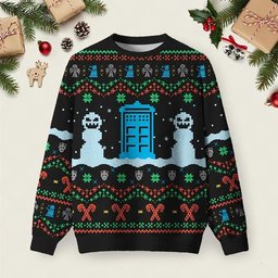 Doctor Who Black Ugly Christmas Sweater Casual Christmas Party Outfits Xmas Apparel Gifts.jpeg