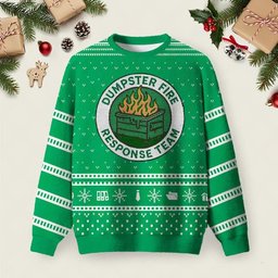 Dumpster Fire Response Team Ugly Christmas Sweater Christmas Party Outfit Xmas Apparel.jpeg