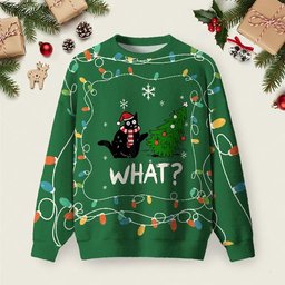 Christmas Cat What Green Ugly Christmas Sweater Funny Holiday Sweaters Xmas Gifts.jpeg