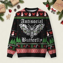 Antisocial Butterfly Ugly Christmas Sweater Family Christmas Sweaters Xmas Clothes Gifts.jpeg