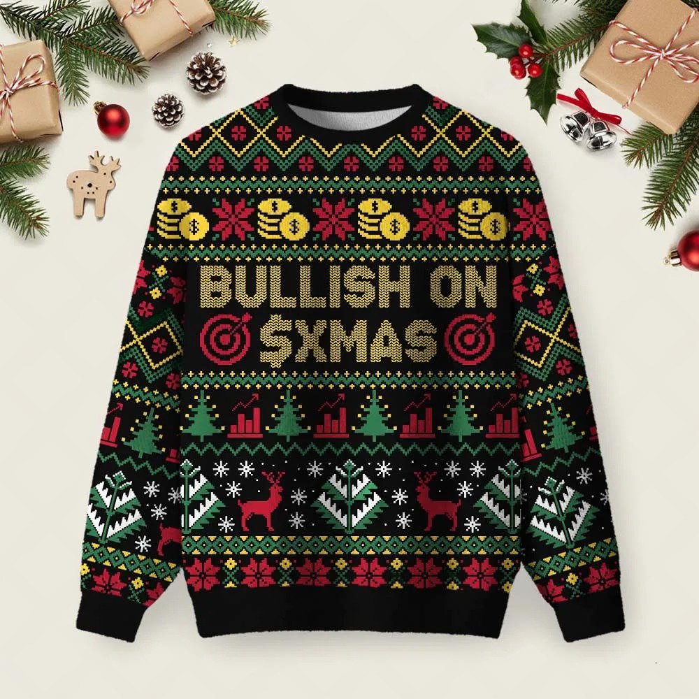 Bullish On Xmas Ugly Christmas Sweater Cold Weather Clothes Christmas Apparel.jpeg