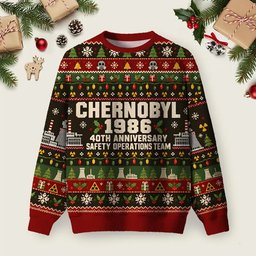 Chernobyl Safety Crew Ugly Christmas Sweater Chernobyl Winter Apparel Xmas Clothes Gifts.png