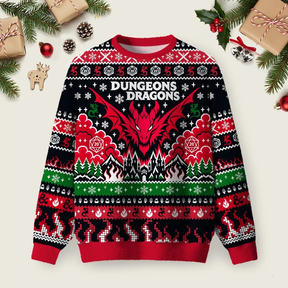 Fantasy Dragon Ugly Christmas Sweater Casual Christmas Outfits Xmas Apparel Gifts Ideas.png