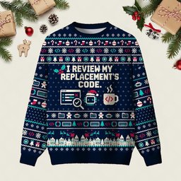 I Review My Replacement_s Code Ugly Christmas Sweater Xmas Sweater Christmas Gifts