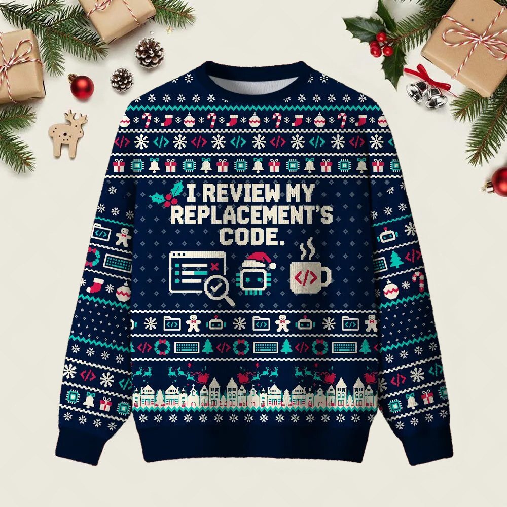 I Review My Replacement_s Code Ugly Christmas Sweater Xmas Sweater Christmas Gifts