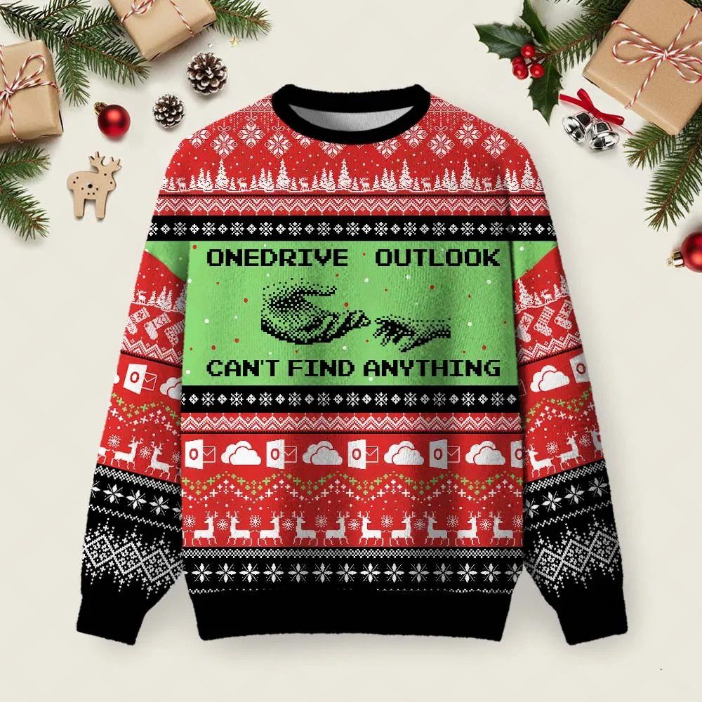 nedrive Outlook Can_t Find Anything Ugly Christmas Sweater Christmas Clothes Xmas Attire.jpeg