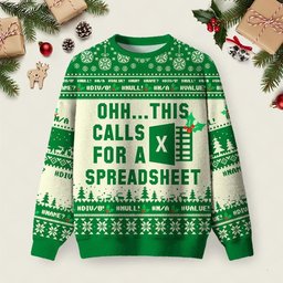 Ohh This Calls For A Spreadsheet Ugly Christmas Sweater Warm Clothes Winter Apparel Gifts.jpeg
